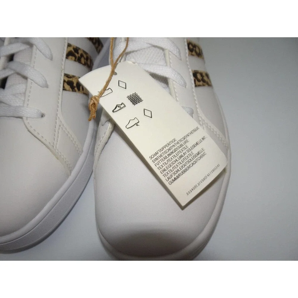 Adidas Unisex- Grand Court Tennis Shoe, Animal Print, Size 7 Big Kid - Picture 8 of 10